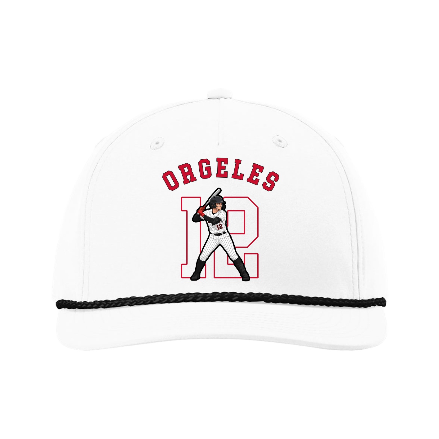 Five-Panel Classic Rope Cap — Shirsey Arch in White