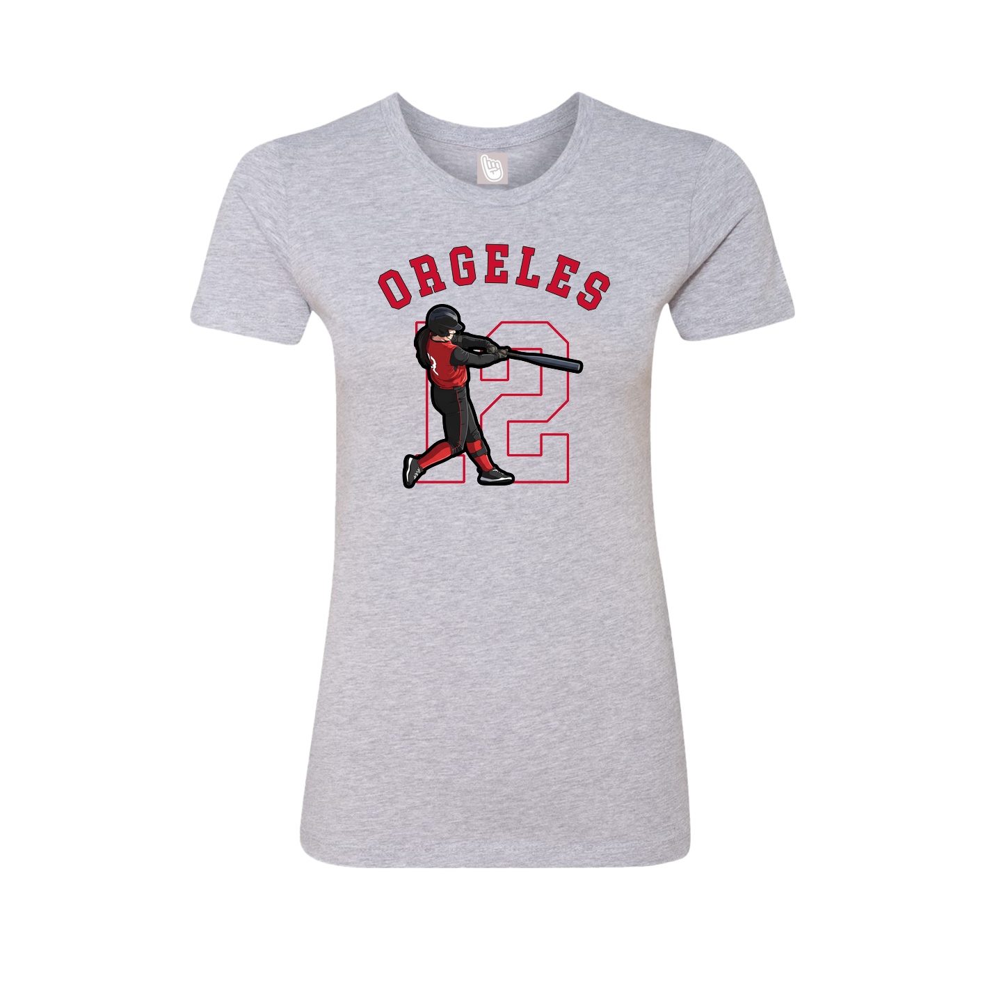 Fitted Women's Tee — Shirsey Arch in Grey