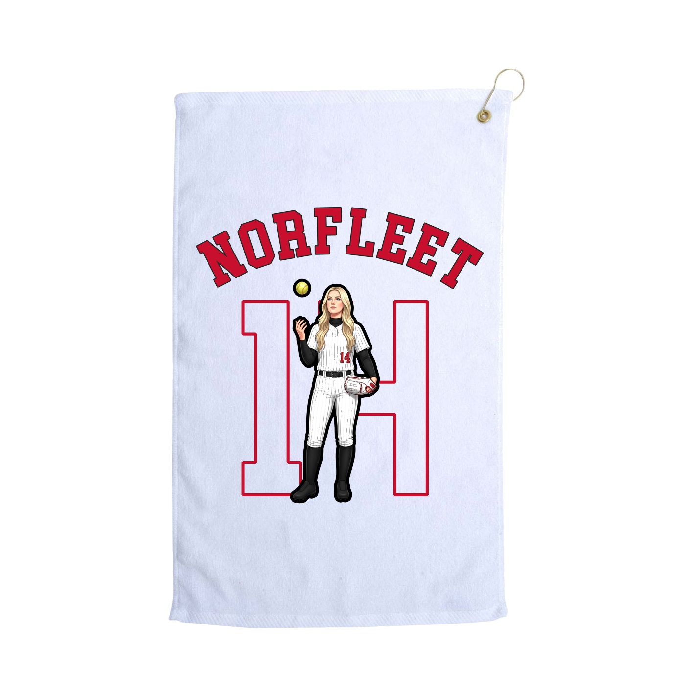 Golf Towel — Shirsey Arch in White
