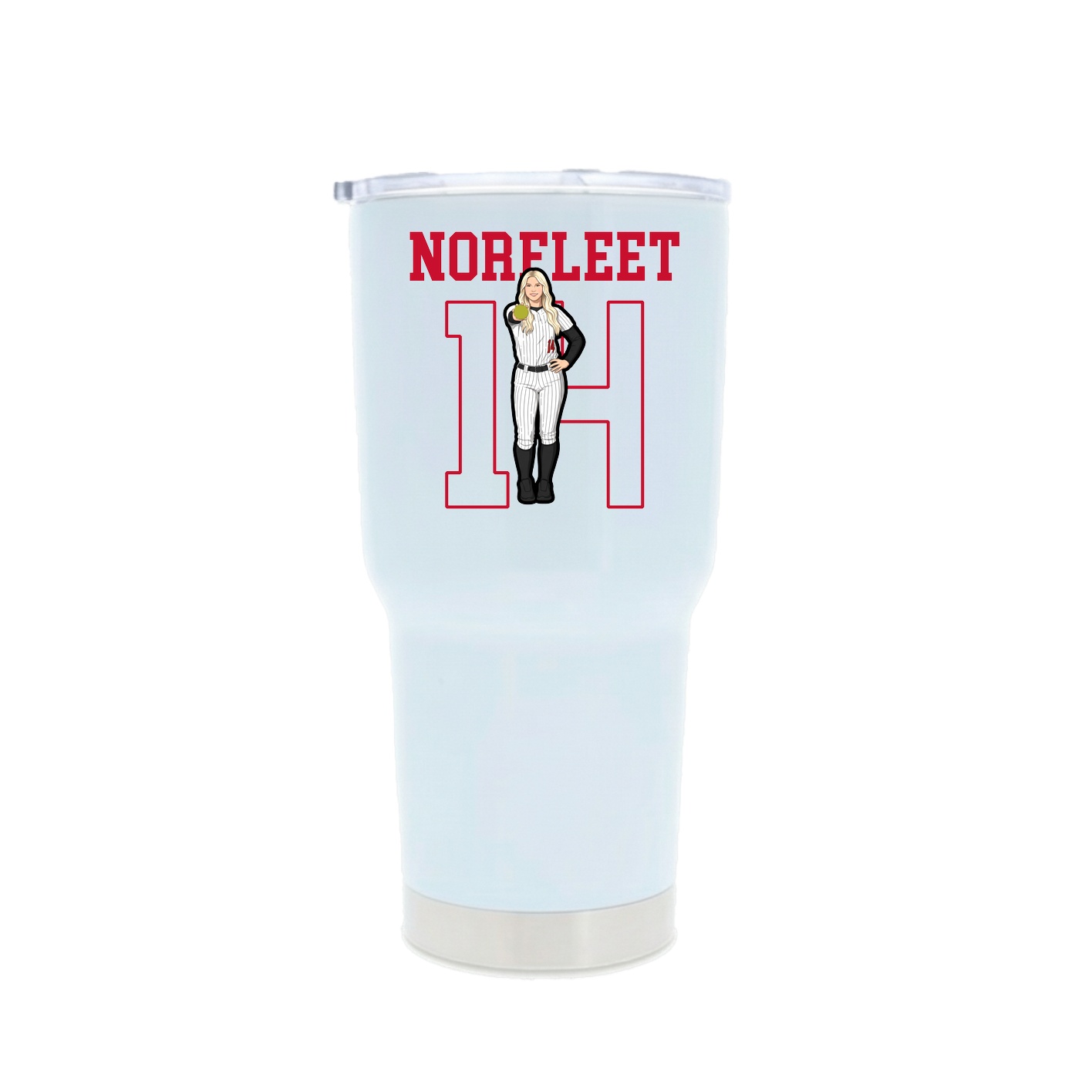 30oz Stainless Steel Tumbler — Shirsey in White