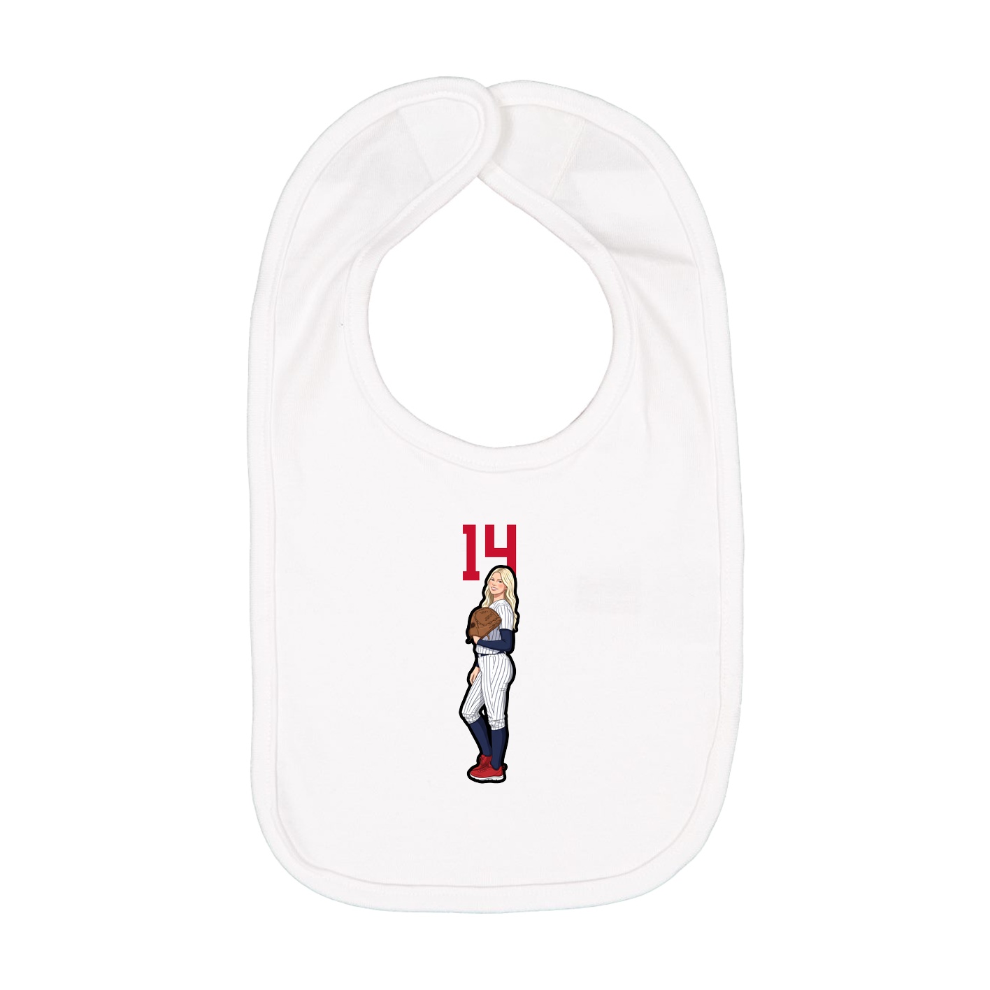 Infant Bib — Number Top in White