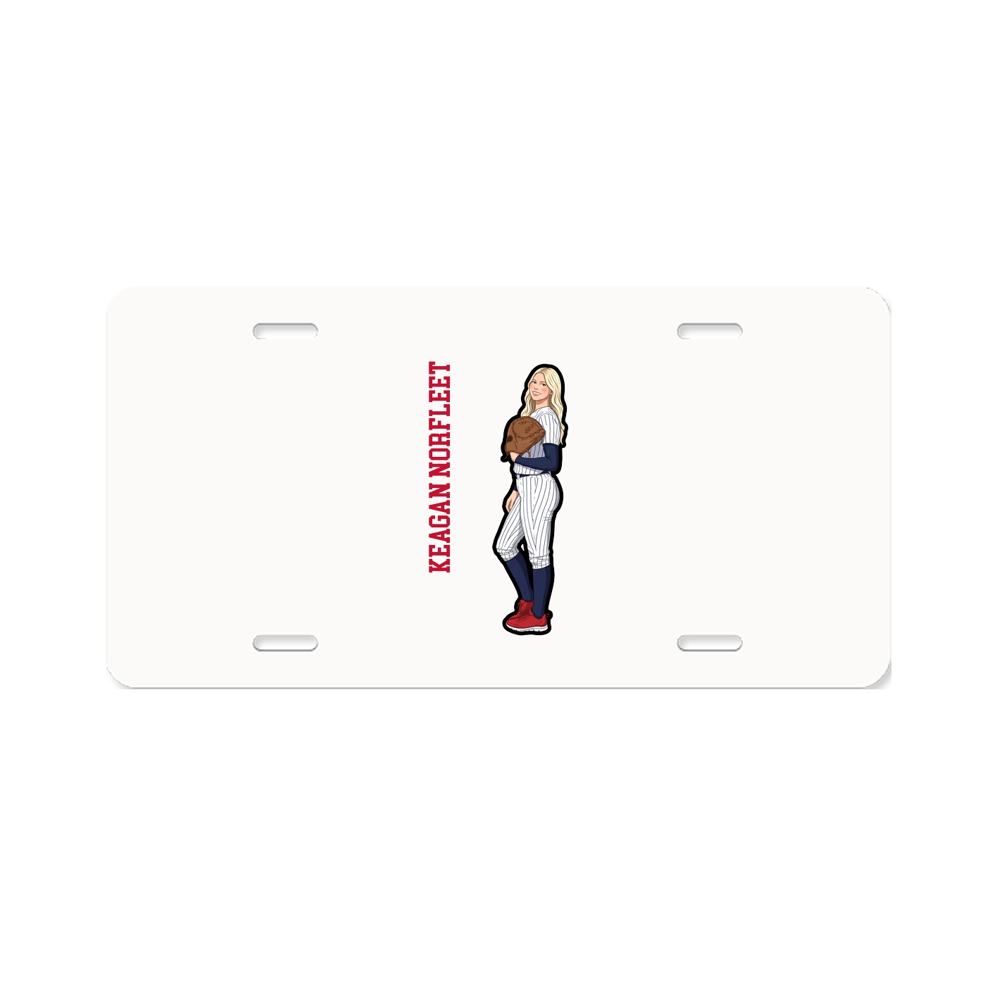 License Plate — Name Vertical in Classic