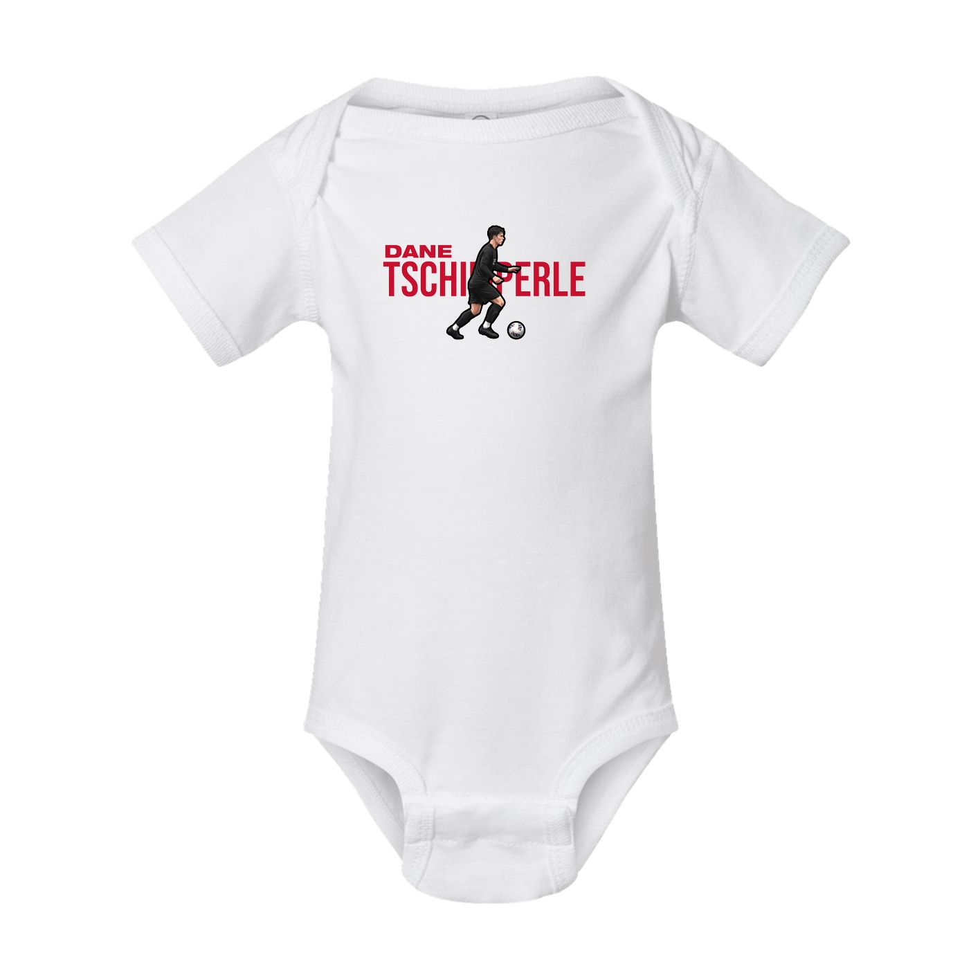 Baby Onesie — Player Name in White