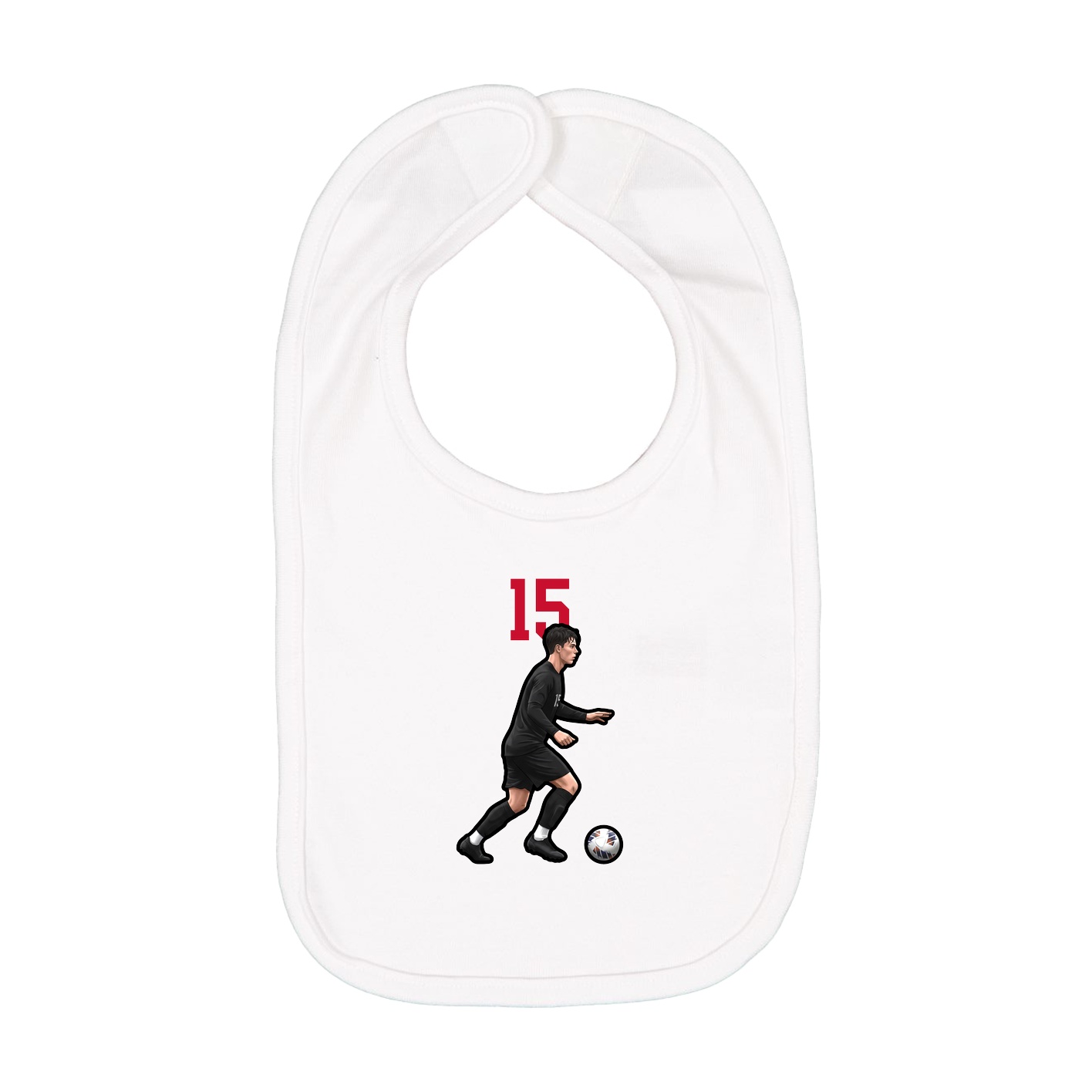 Infant Bib — Number Top in White