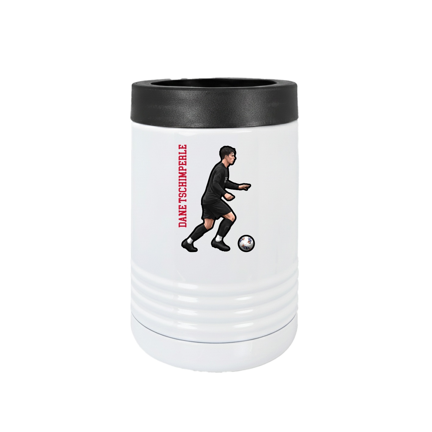 Beverage Holder — Name Vertical in White