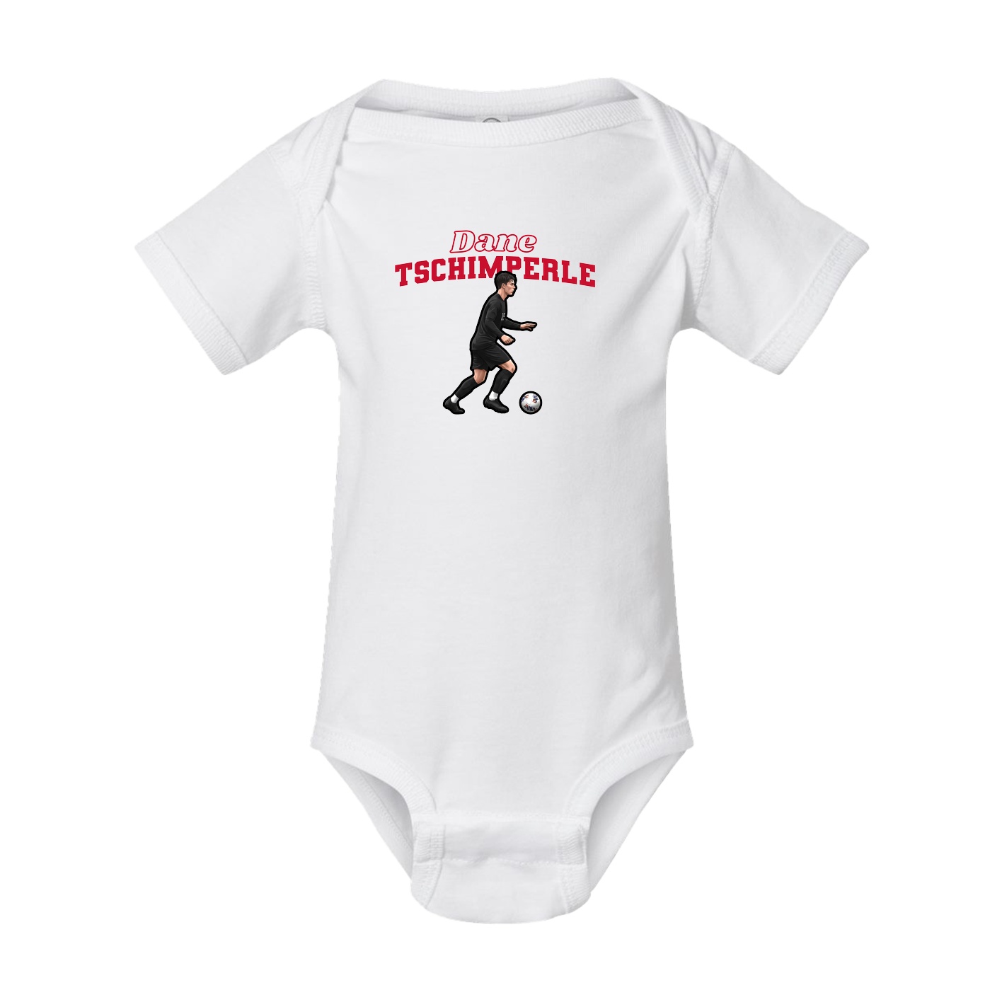 Baby Onesie — Name Arch in White
