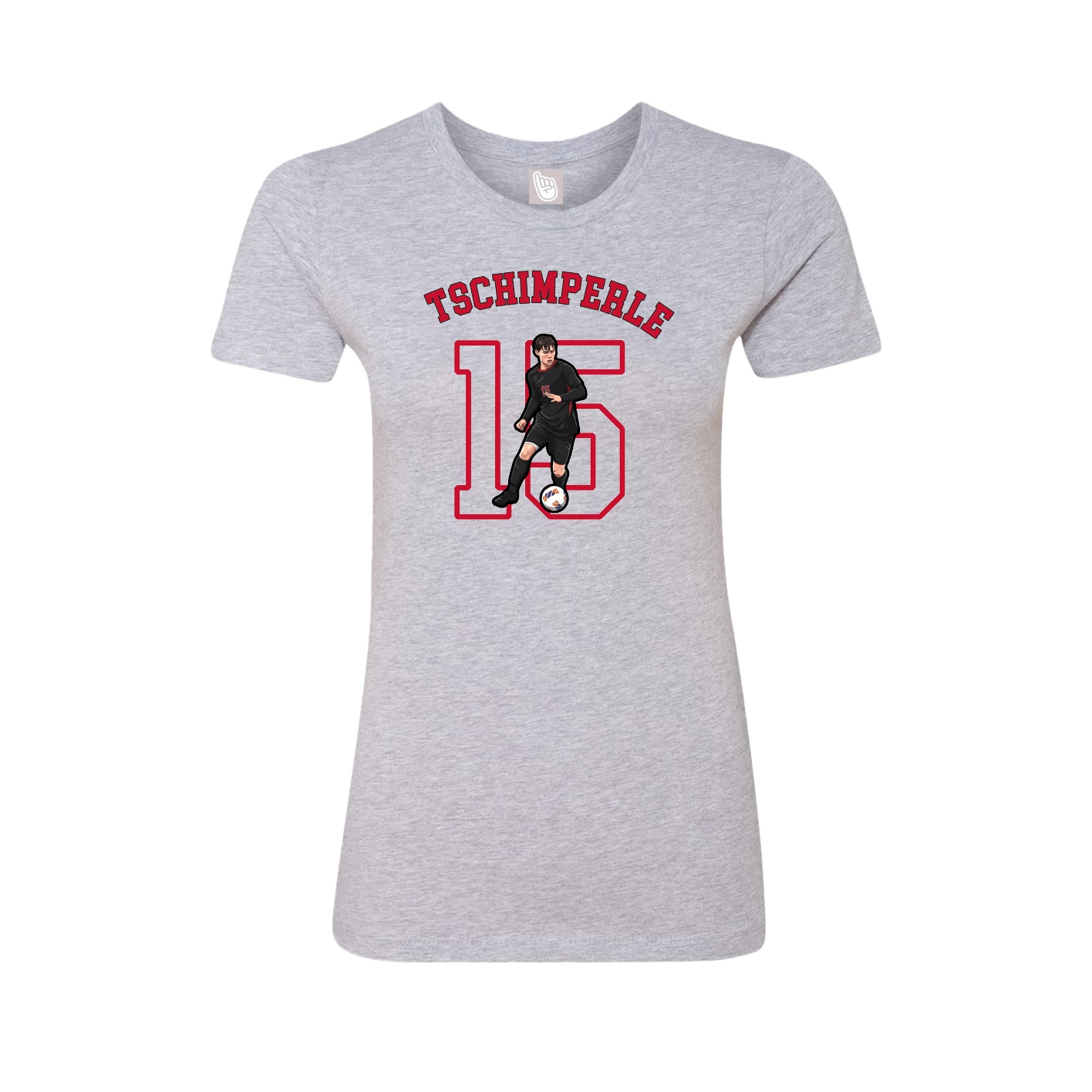 Fitted Women's Tee — Shirsey Arch in Grey