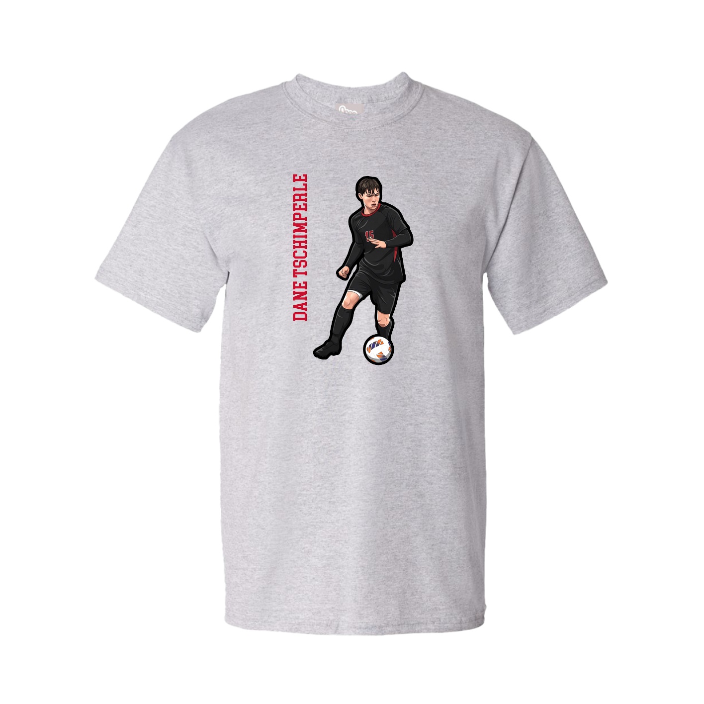 Tee — Name Vertical in Grey