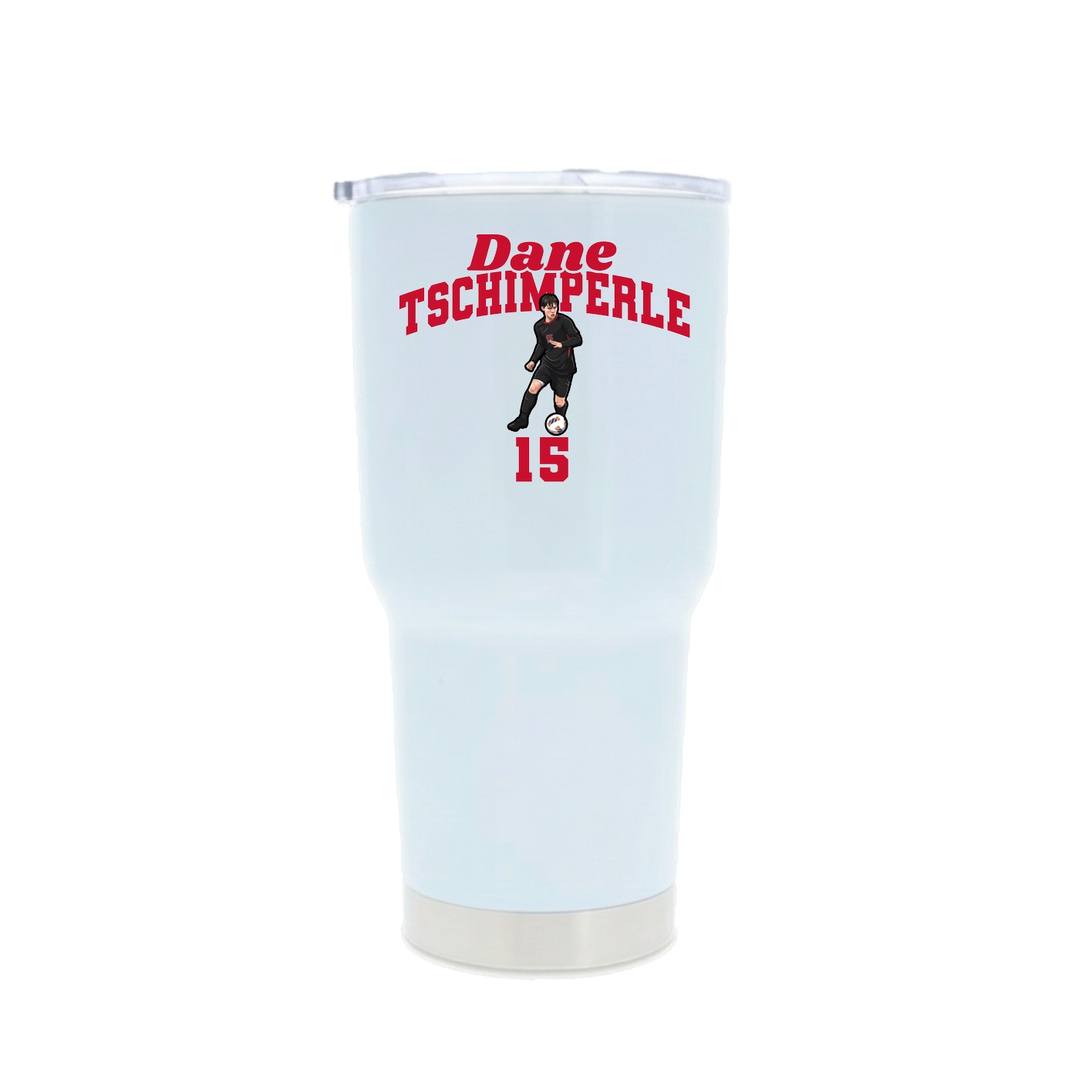 30oz Stainless Steel Tumbler — Signature Arch in White