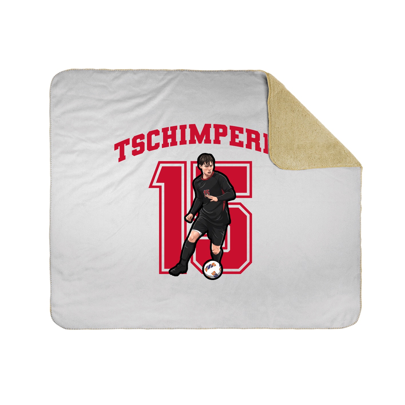 Throw Blanket — Number in White