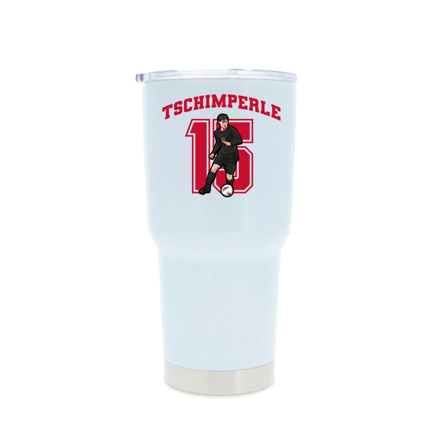 30oz Stainless Steel Tumbler — Number in White