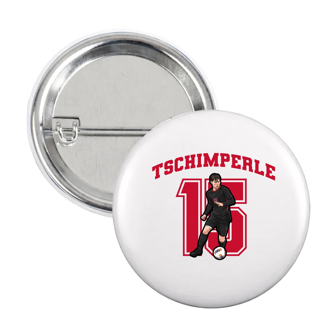 Game Day Button — Number in White