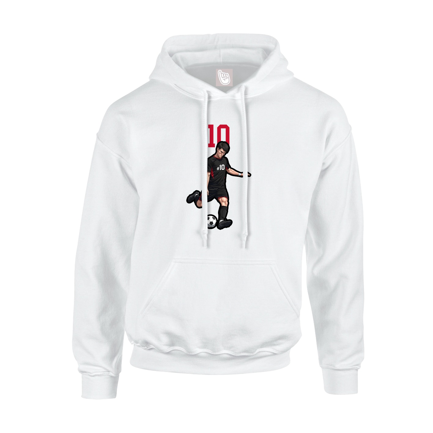 Hoodie — Number Top in White