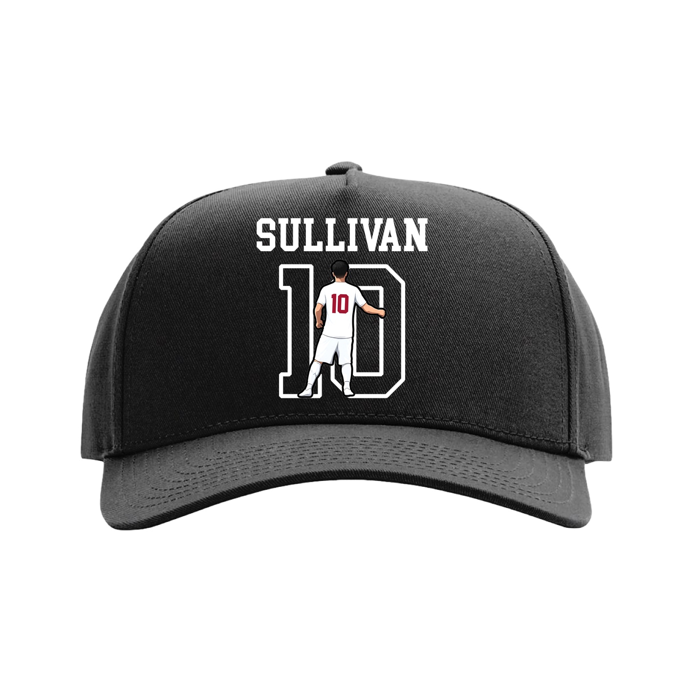 Full Fabric Five-Panel Champ Cap — Shirsey in Black
