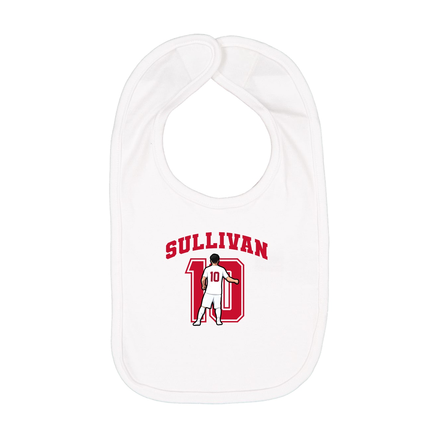 Infant Bib — Number in White