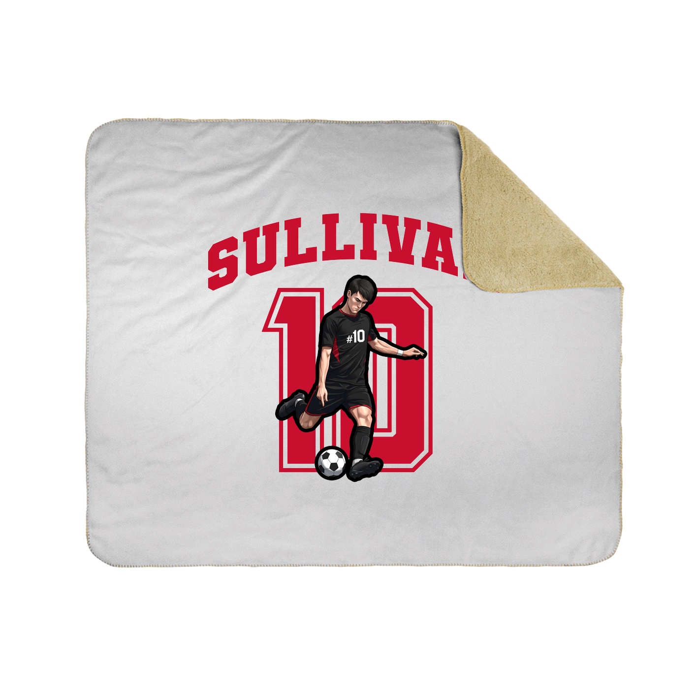 Throw Blanket — Number in White