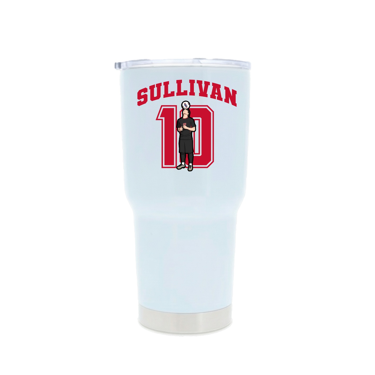 30oz Stainless Steel Tumbler — Number in White