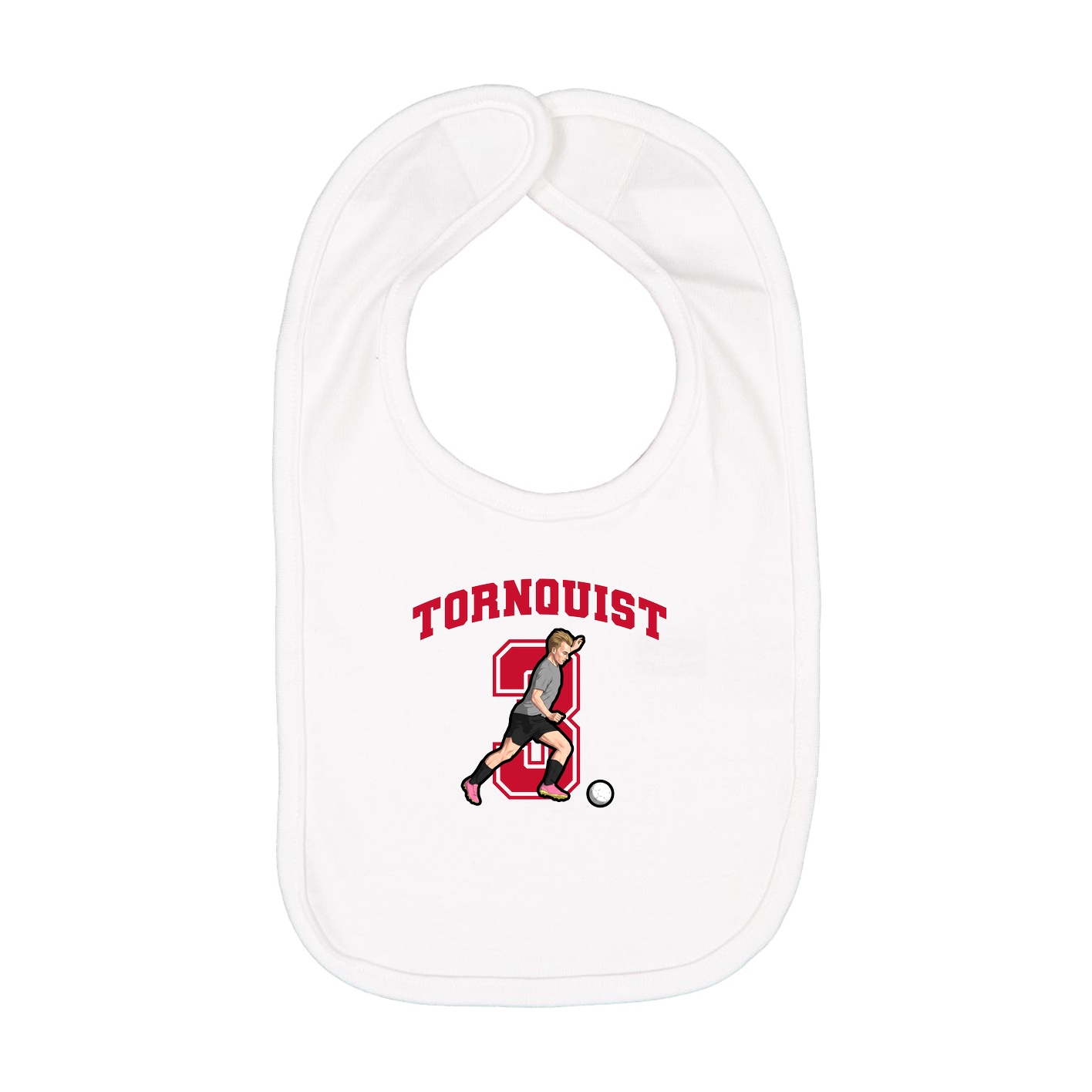 Infant Bib — Number in White