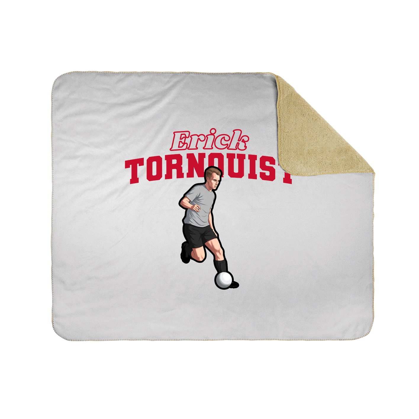 Throw Blanket — Name Arch in White