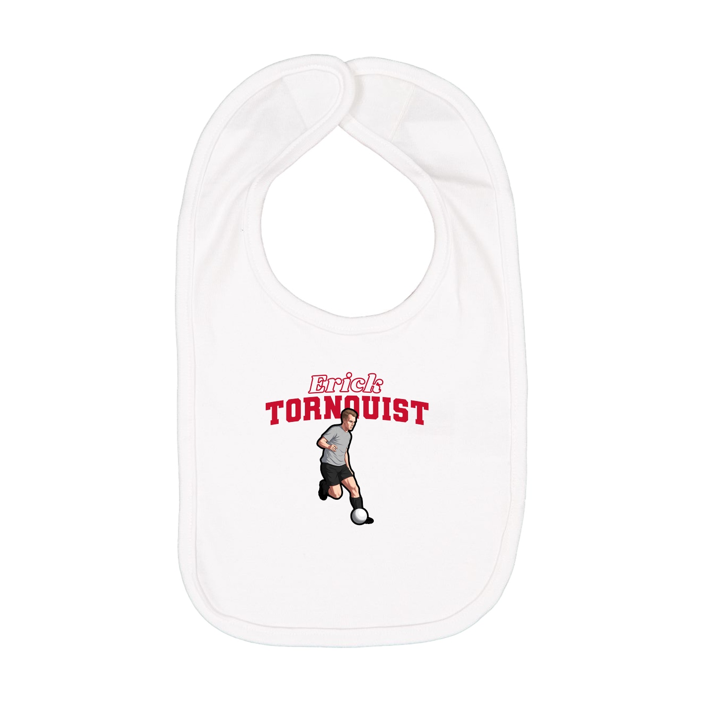 Infant Bib — Name Arch in White