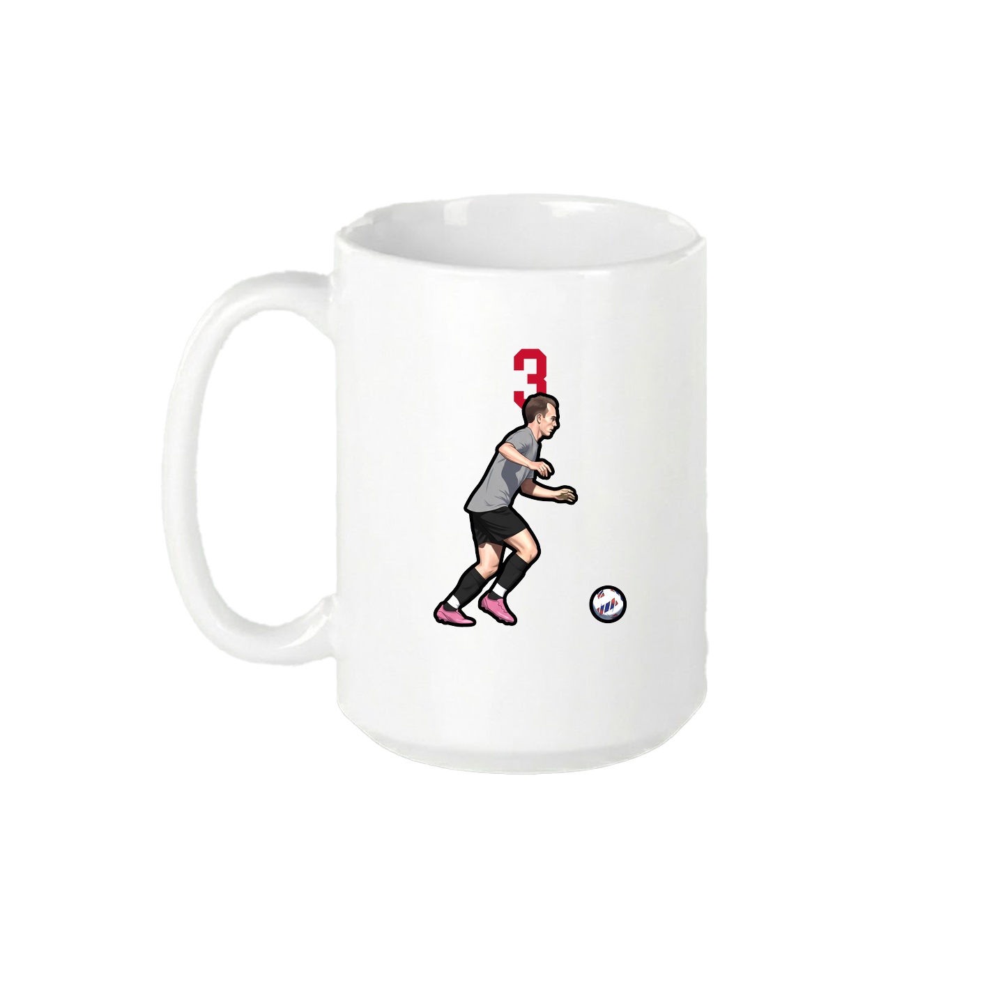 15oz Coffee Mug — Number Top in White