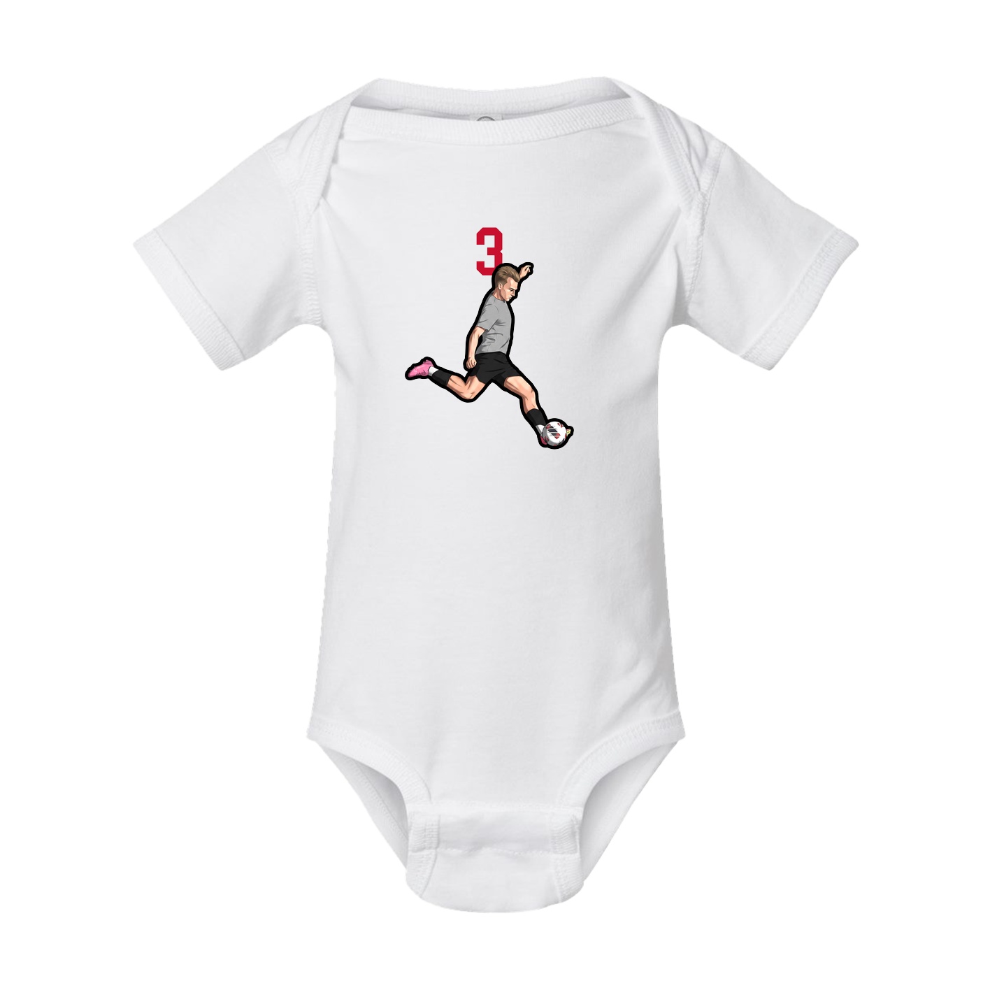 Baby Onesie — Number Top in White
