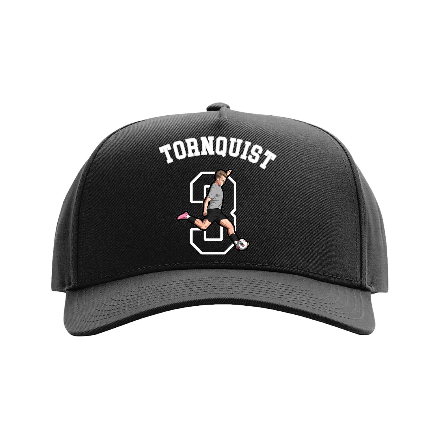 Full Fabric Five-Panel Champ Cap — Shirsey Arch in Black