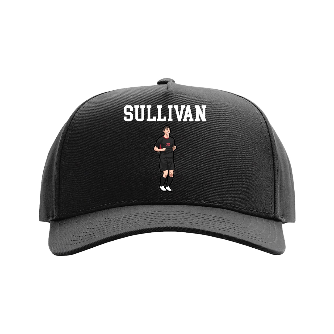 Full Fabric Five-Panel Champ Cap — Shirsey in Black