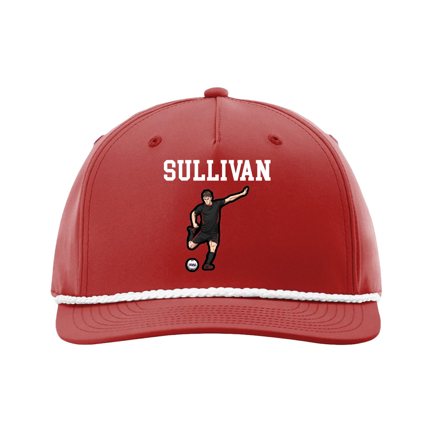 Five-Panel Classic Rope Cap — Shirsey in Red