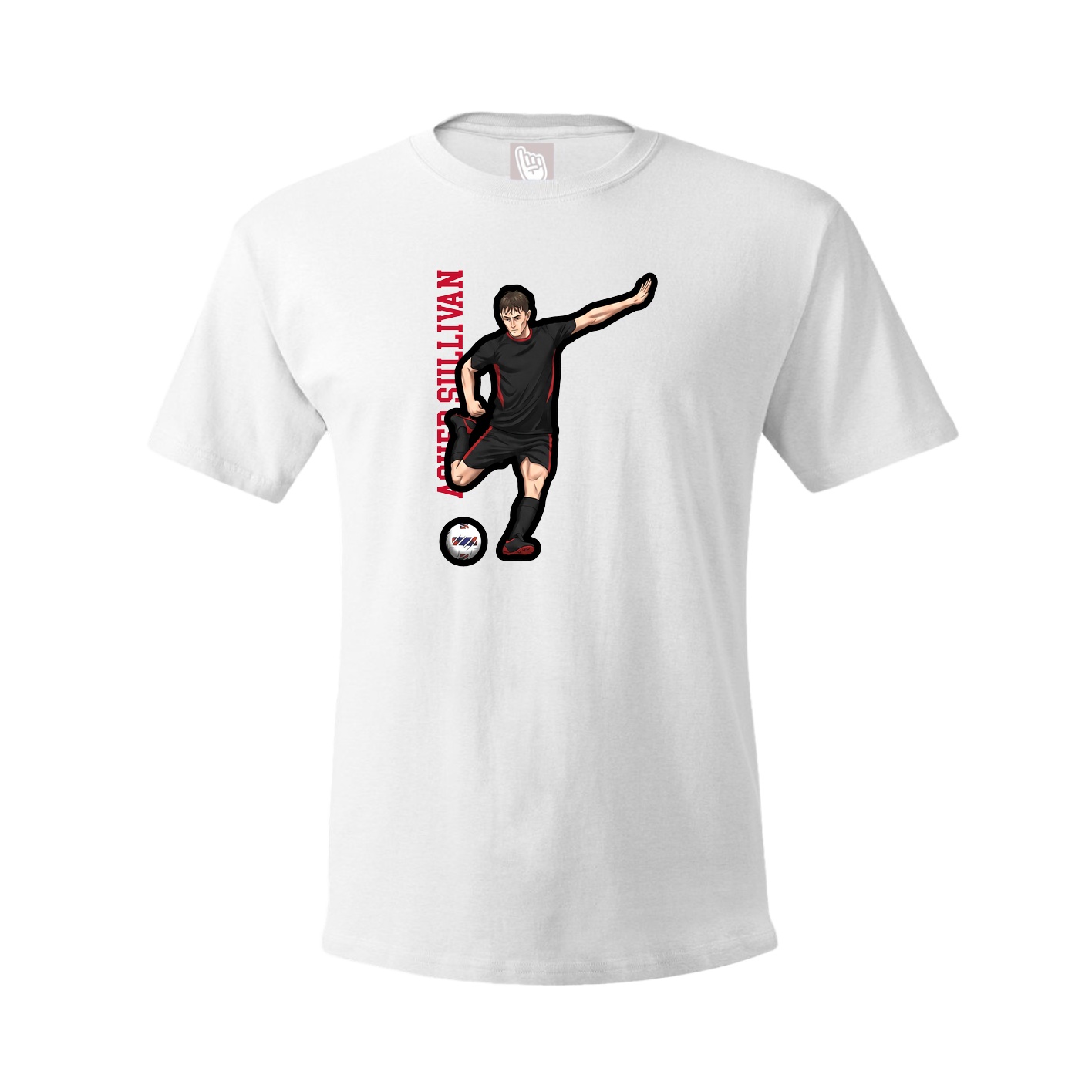 Tee — Name Vertical in White