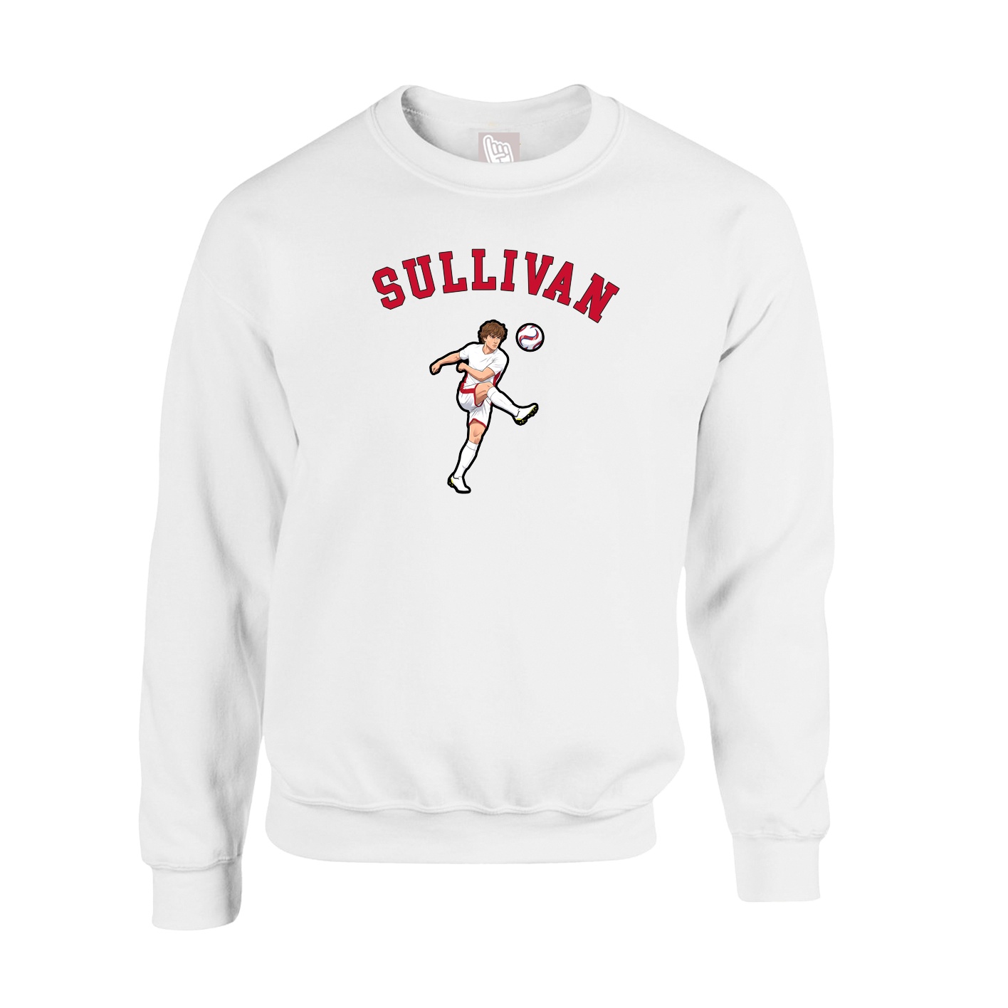 Fleece Crew — Shirsey Arch in White