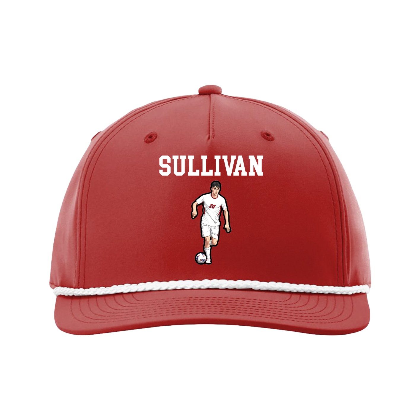Five-Panel Classic Rope Cap — Shirsey in Red