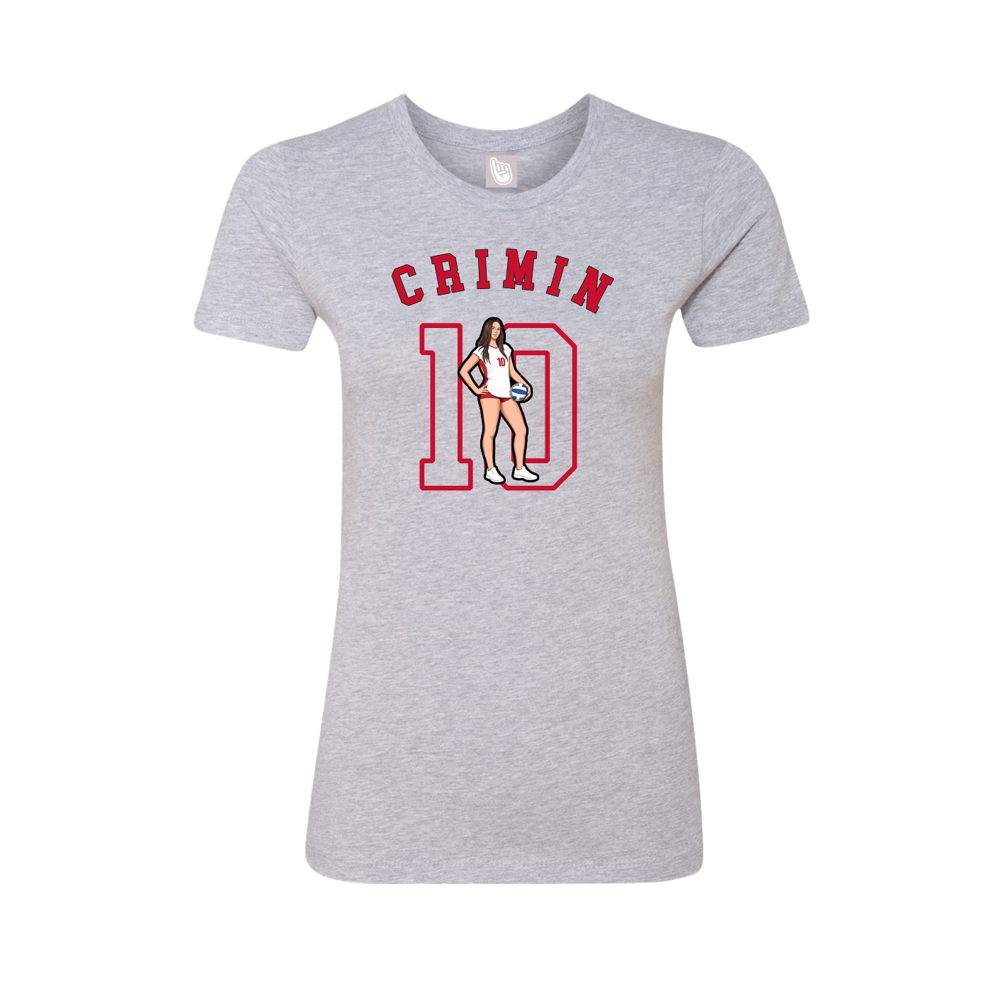 Fitted Women's Tee — Shirsey Arch in Grey