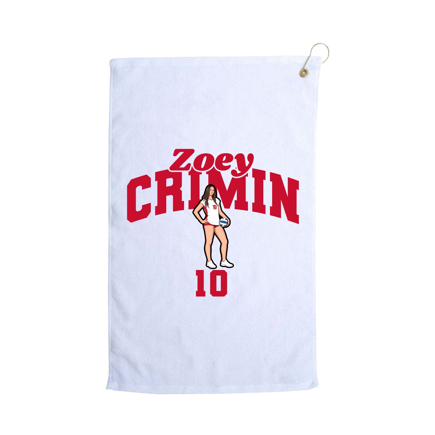 Golf Towel — Signature Arch in White