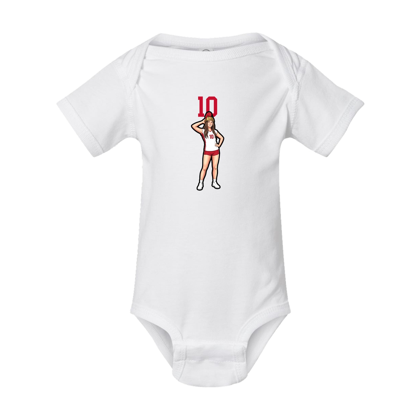 Baby Onesie — Number Top in White