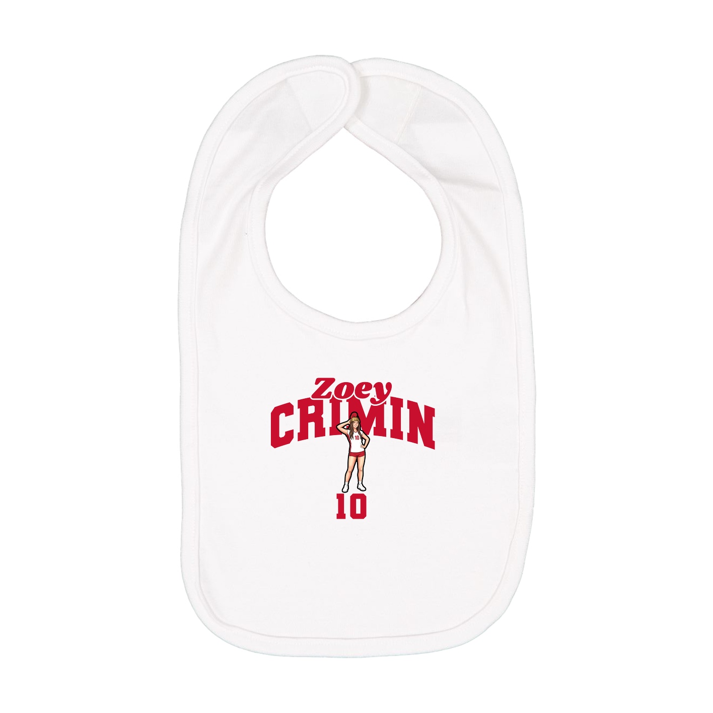 Infant Bib — Signature Arch in White