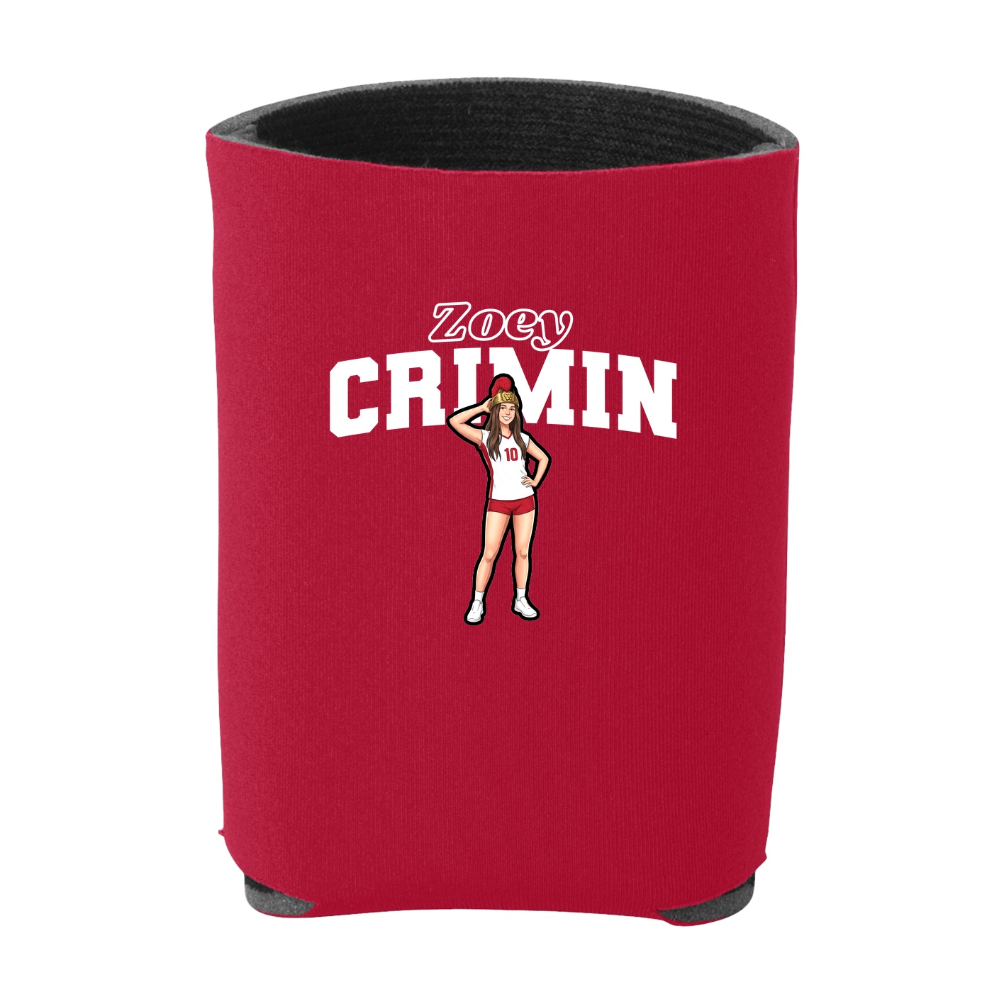 Can Holder — Name Arch in Red
