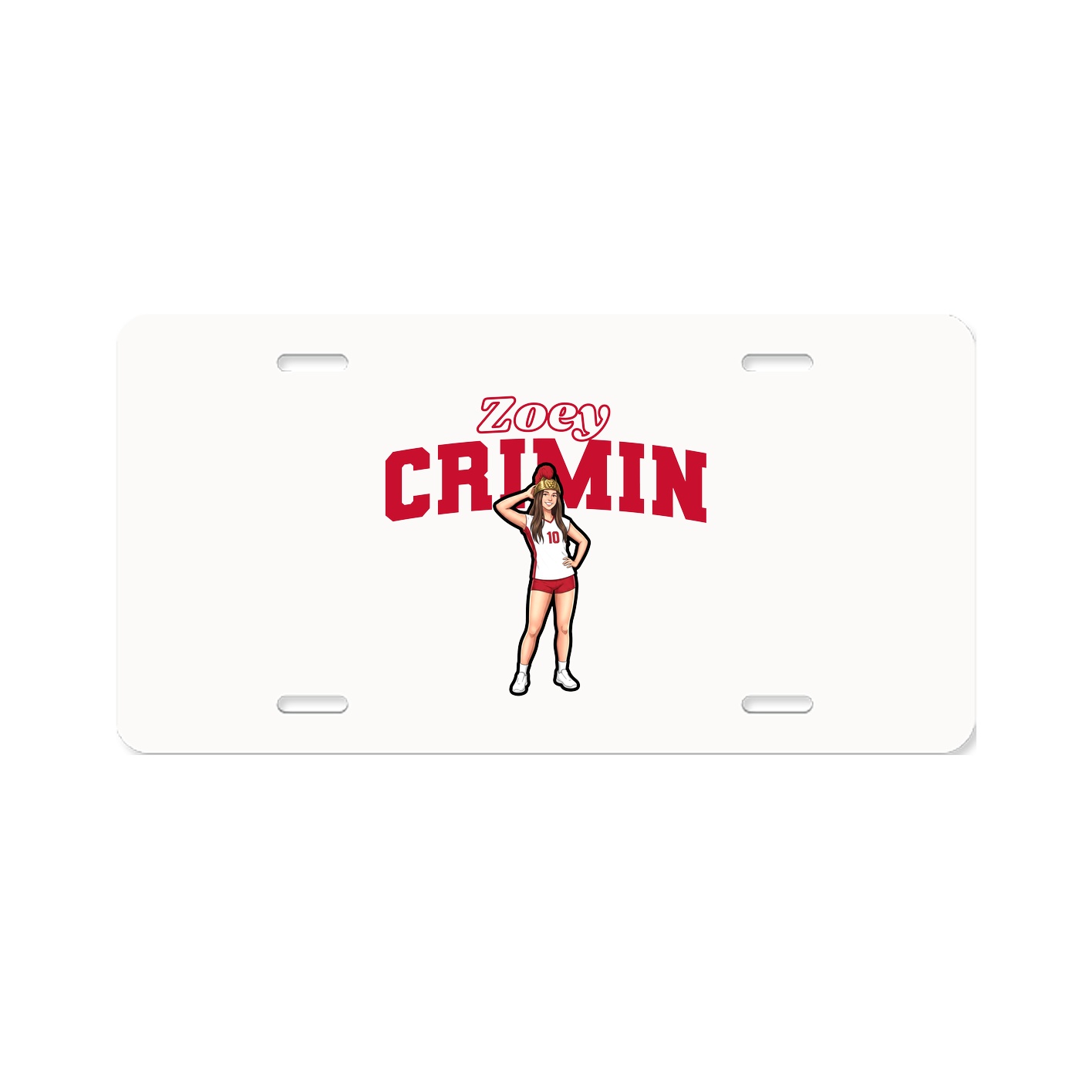 License Plate — Name Arch in Classic
