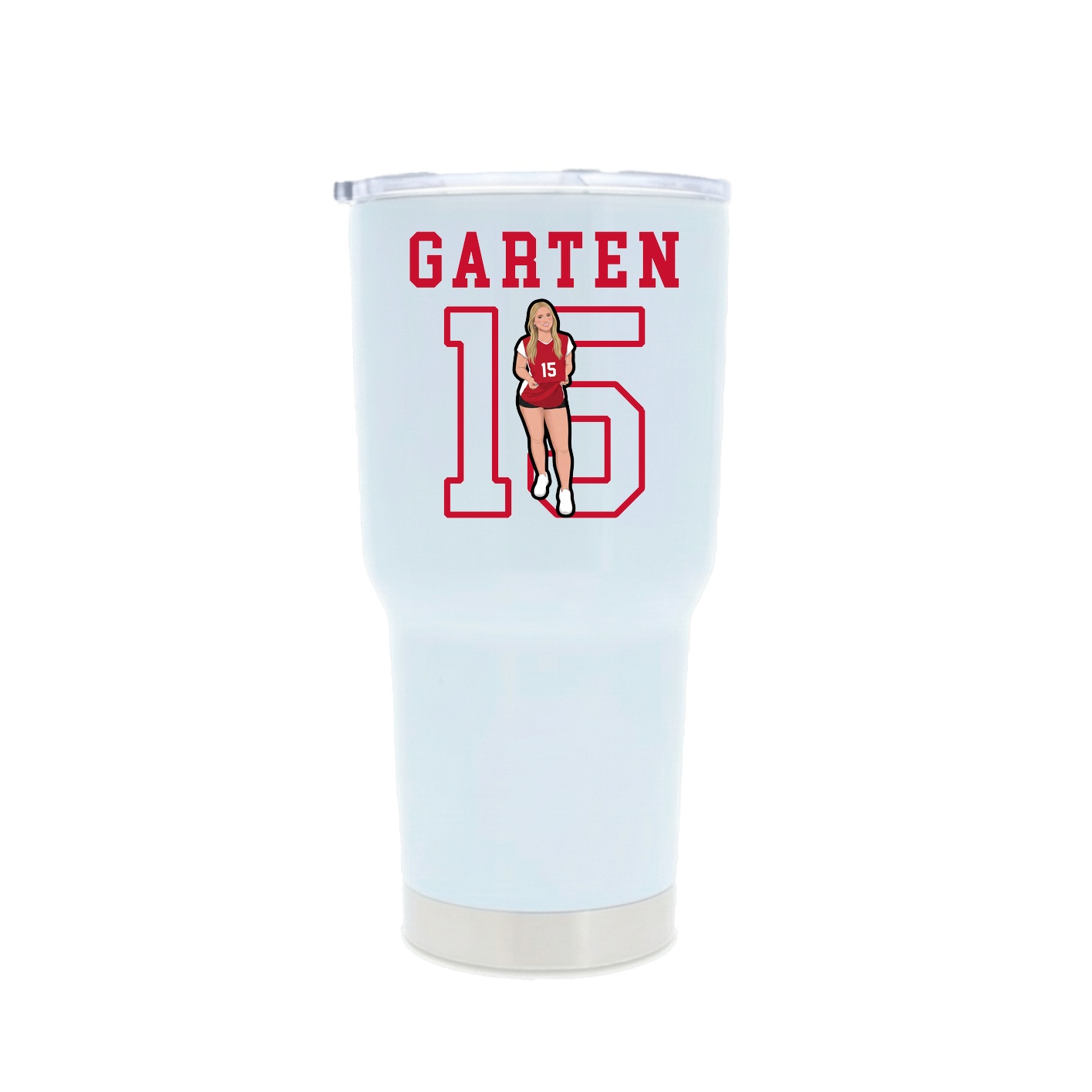 30oz Stainless Steel Tumbler — Shirsey in White