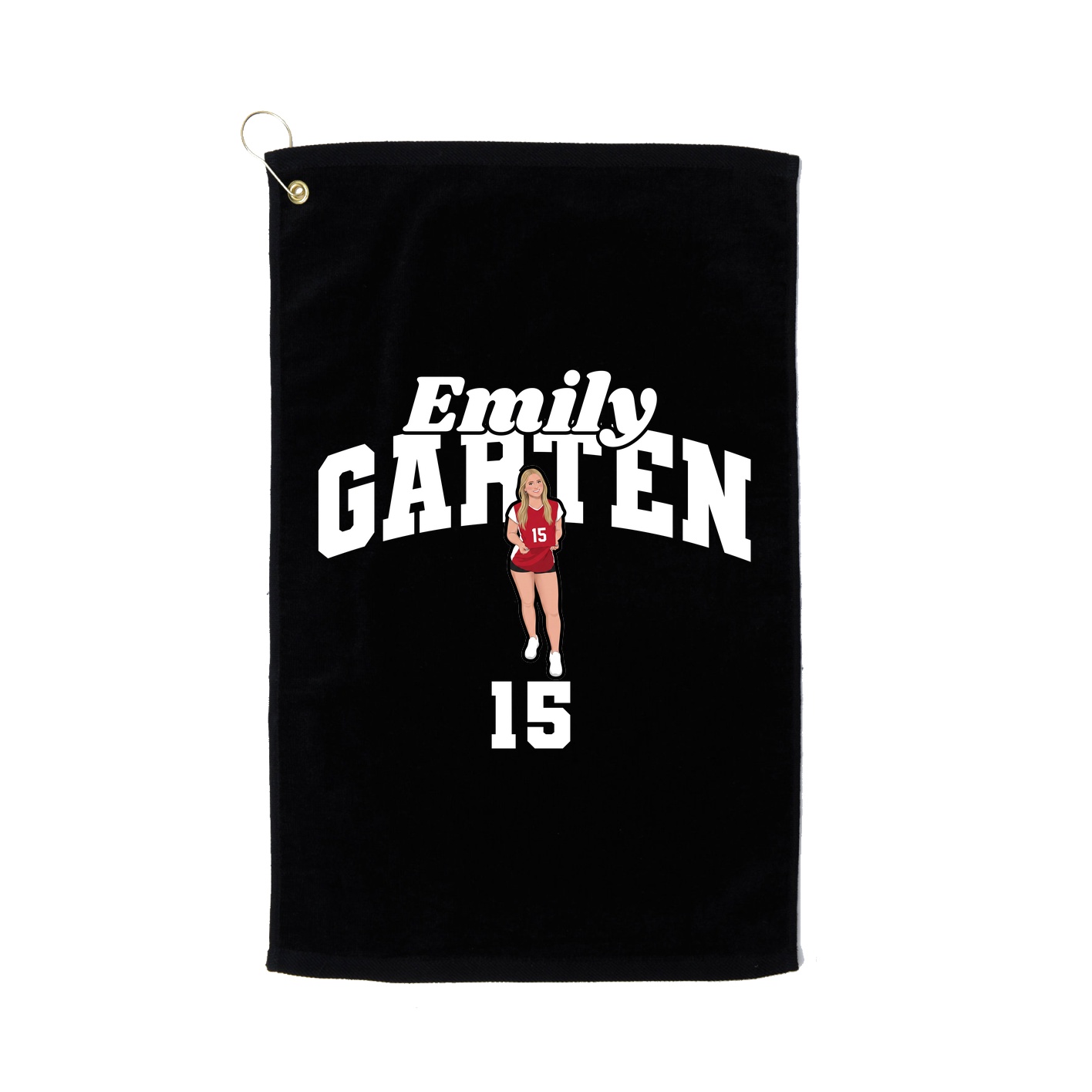 Golf Towel — Signature Arch in Black
