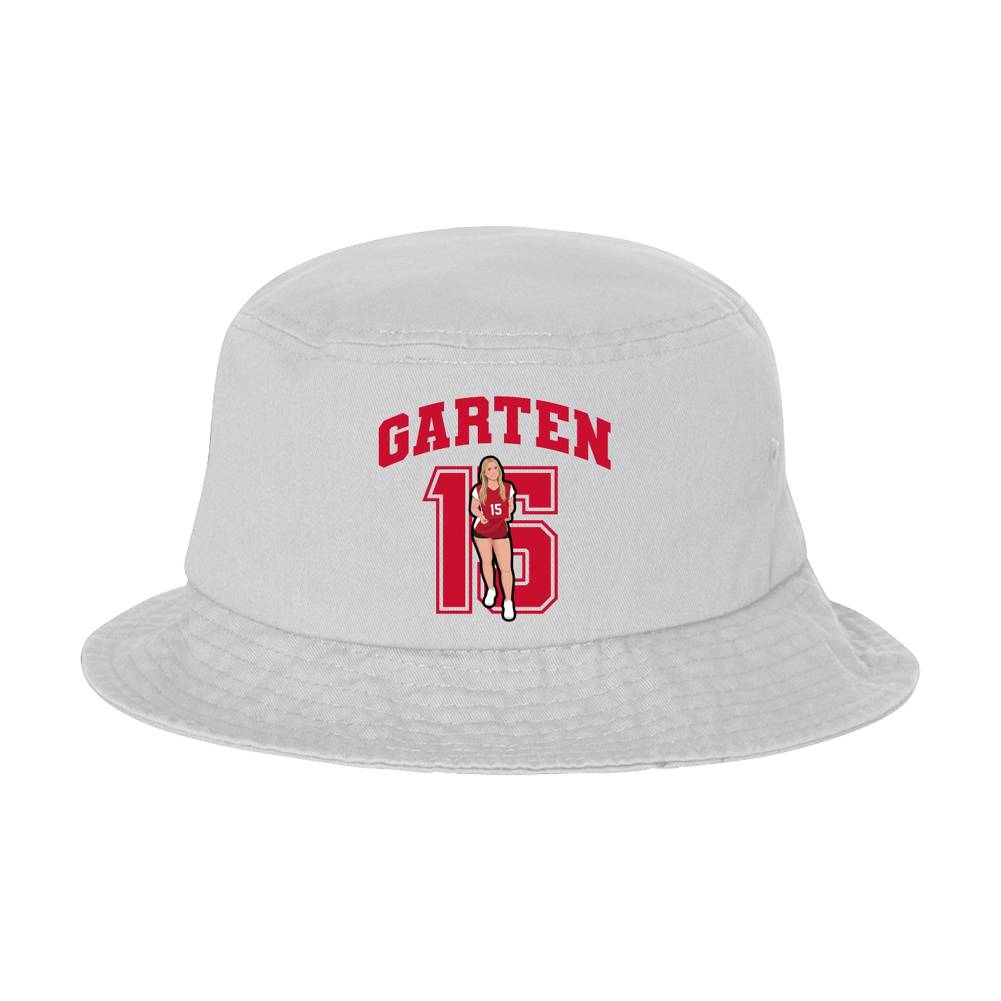 Bucket Cap — Number in White