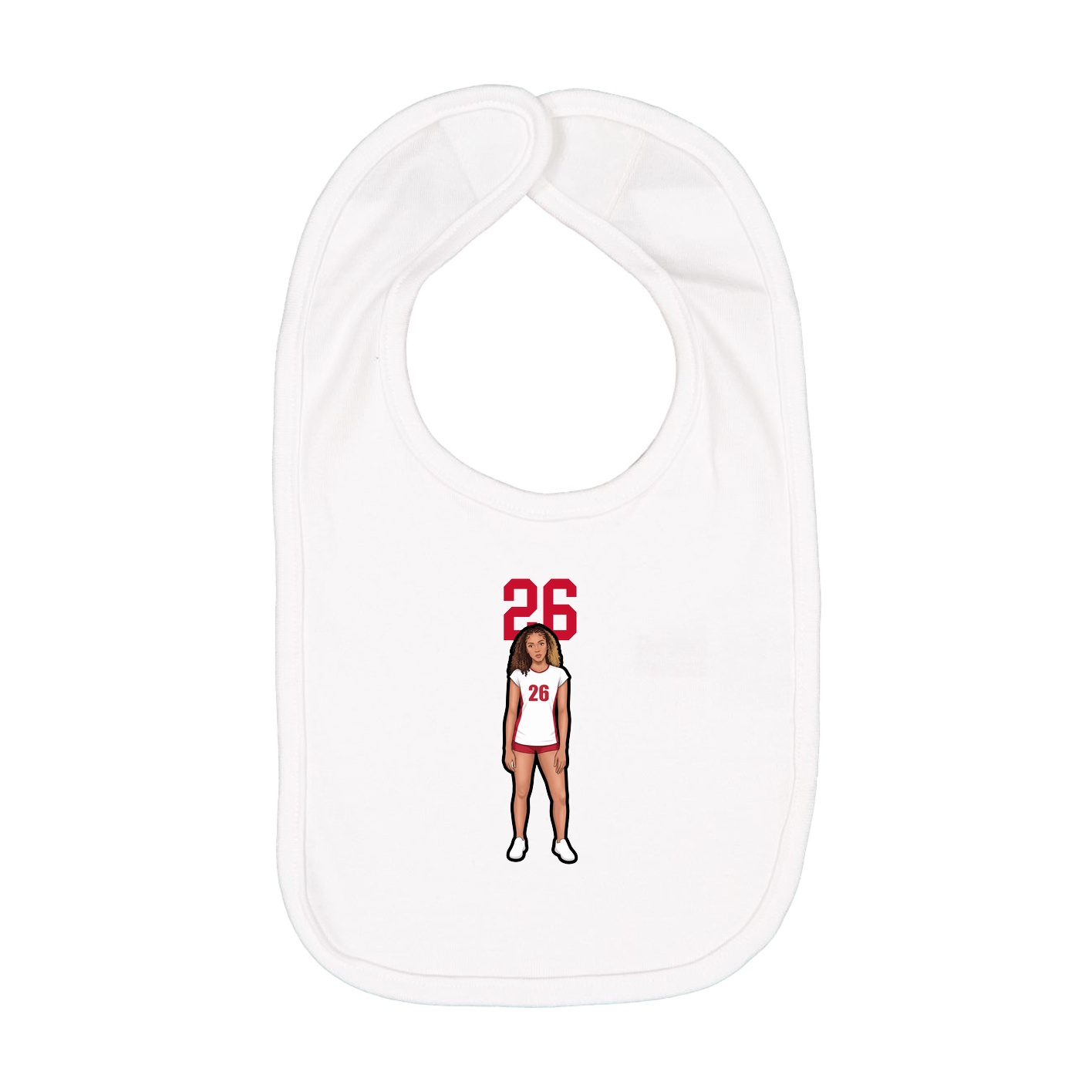 Infant Bib — Number Top in White