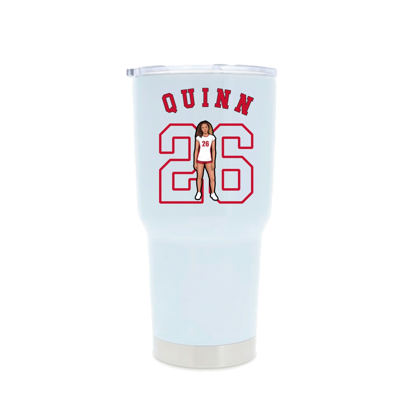 30oz Stainless Steel Tumbler — Shirsey Arch in White