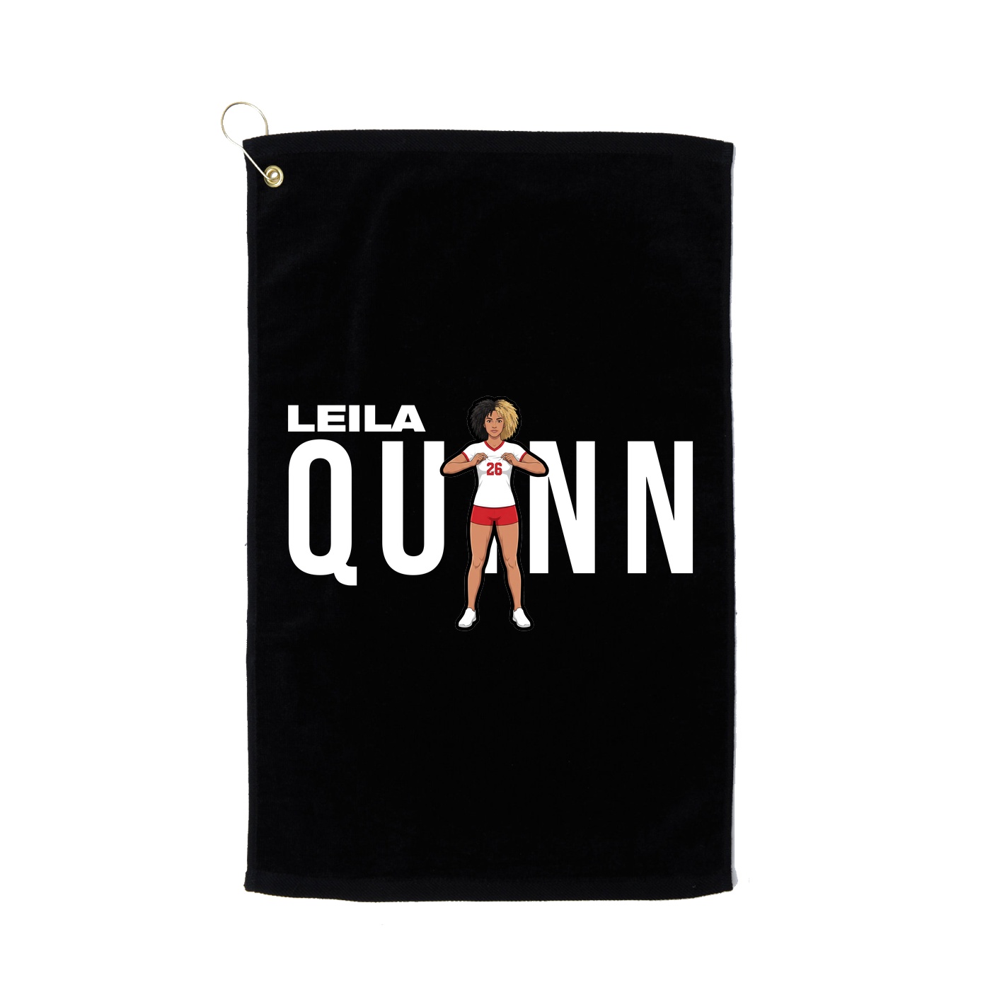 Golf Towel — Player Name in Black