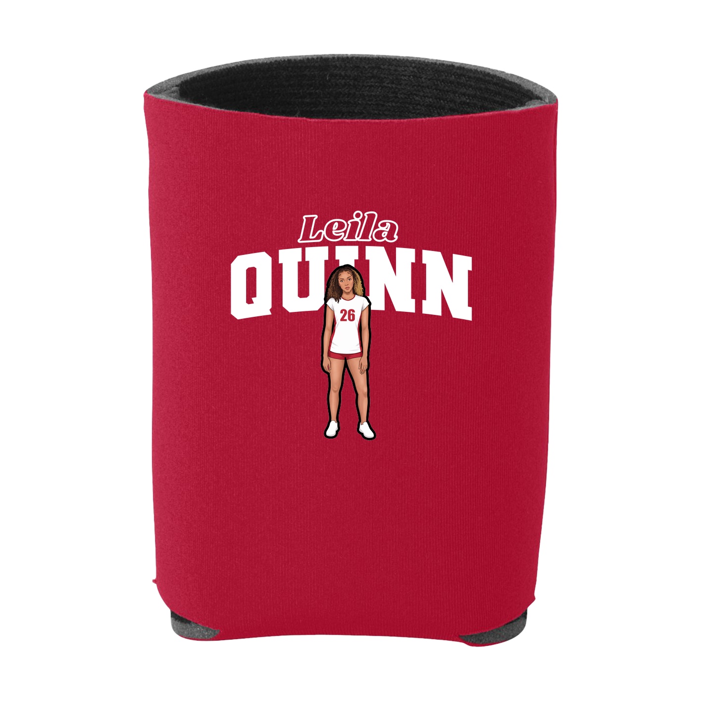 Can Holder — Name Arch in Red
