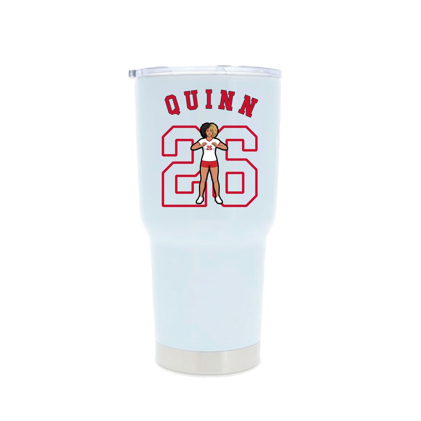 30oz Stainless Steel Tumbler — Shirsey Arch in White