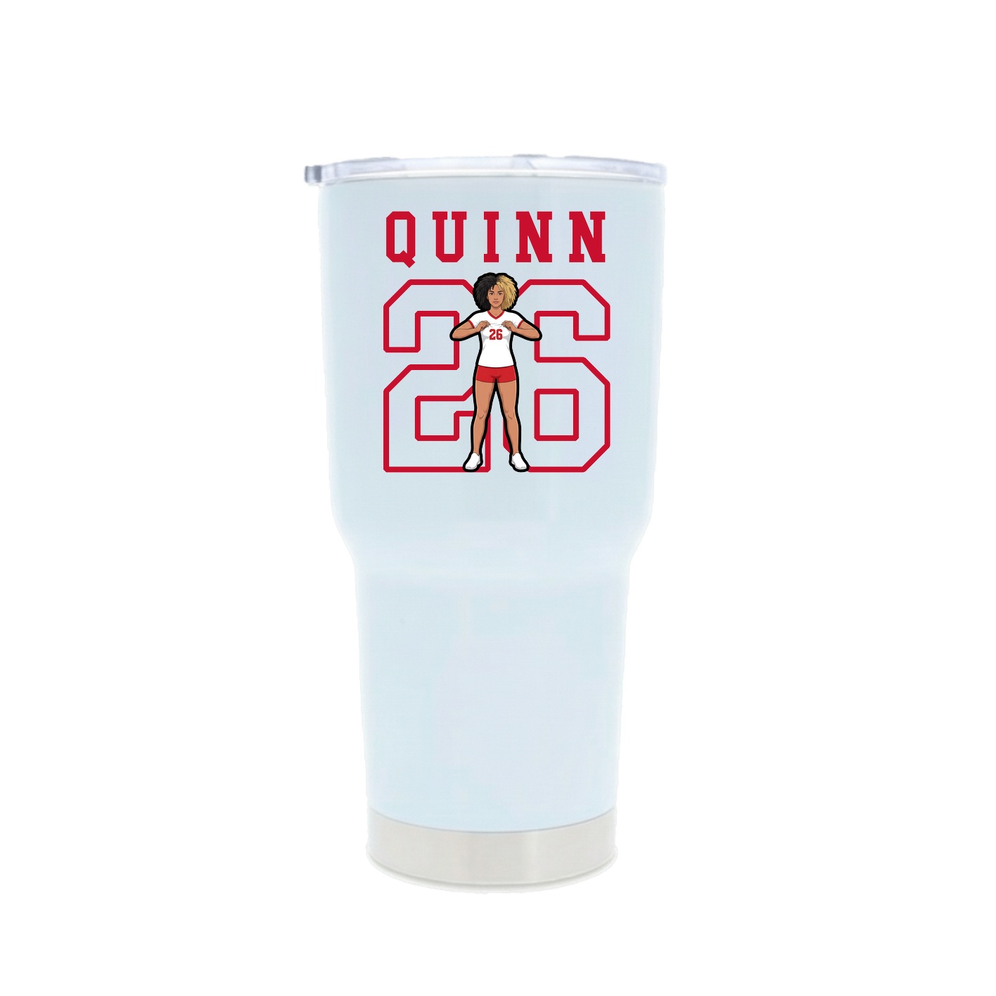 30oz Stainless Steel Tumbler — Shirsey in White
