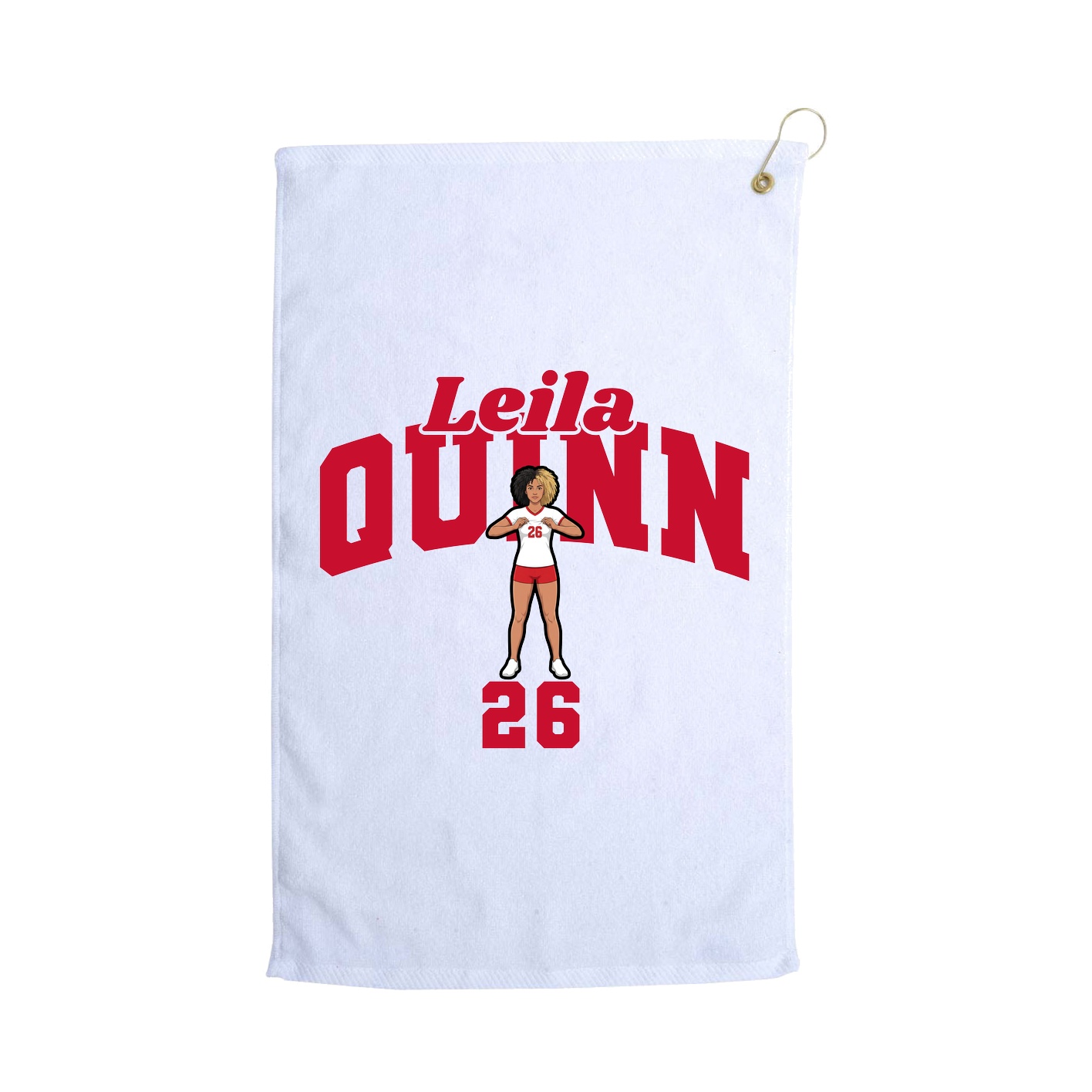 Golf Towel — Signature Arch in White