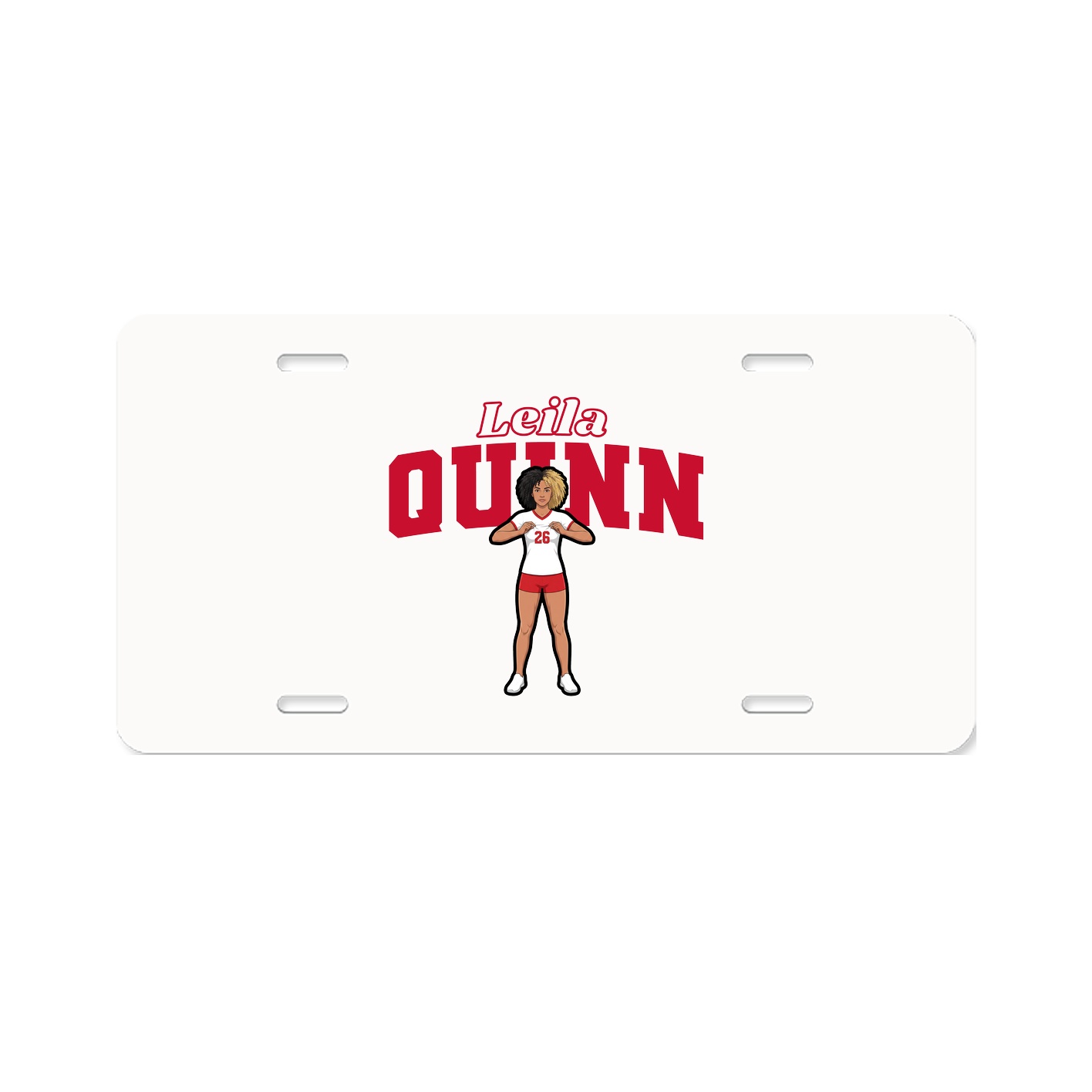 License Plate — Name Arch in Classic