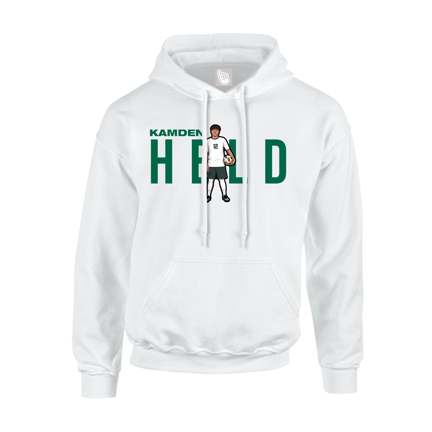 Youth Hoodie — Player Name in White